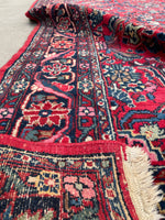 7’1 x 9’9 Antique Persian Dargazin Rug #2354 / 7x10 vintage rug - Blue Parakeet Rugs