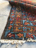 2’8 x 10’11 Worn to Perfection Heriz Runner - Blue Parakeet Rugs