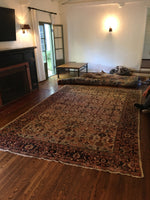 8’10 x 12’ antique ivory Persian Mahal (#1143ML) - Blue Parakeet Rugs