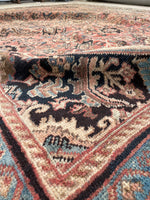 9’1 x 12’ Antique Persian Mahal rug #236M - Blue Parakeet Rugs