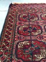 2’8 x 3’ Antique Tribal Turkmen (#1424) / Turkoman Rug / Small Antique Rug - Blue Parakeet Rugs