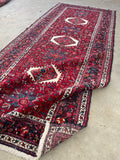 5’2 x 12’8 Vintage Persian Gharajeh Runner #2353 / 5x13 Vintage Runner - Blue Parakeet Rugs