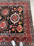 7' x 14'9" Antique Persian Bakhtiari / Long and Narrow Rug - Blue Parakeet Rugs