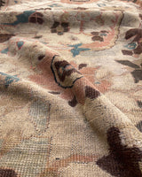 10’10 x 10’10 Ivory Sultanabad Mahal #2204 / Large square vintage rug - Blue Parakeet Rugs