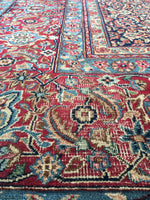 8’4 x 11’5 Antique Persian Mashhad rug (#1315) - Blue Parakeet Rugs