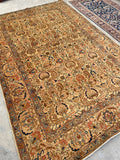 5’5 x 8’6 Antique Persian Tabriz rug #2289 / 6x9 Vintage rug - Blue Parakeet Rugs