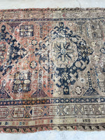 5’1 x 8’1 Antique Soumak flat weave rug - Blue Parakeet Rugs