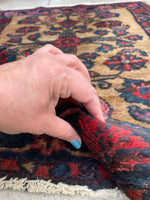 2’3 x 2’9 Antique Lilihan #2422 / Antique Oriental Rug Runner - Blue Parakeet Rugs