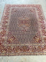 8’3 x 9’10 Antique Lavender Ground Agra Rug #2480 / 8x10 Vintage Rug - Blue Parakeet Rugs