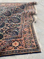 4’3 x 6’2  Antique Persian Senneh #2362 / Small Persian Rug - Blue Parakeet Rugs