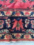 7’3 x 12’1 Antique Mahal Rug - Blue Parakeet Rugs