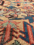 8’8 x 11’ Antique Persian Heriz Rug / 9x11 vintage rug (#1088) - Blue Parakeet Rugs