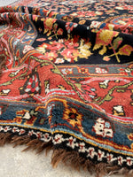 7' x 14'9" Antique Persian Bakhtiari / Long and Narrow Rug - Blue Parakeet Rugs