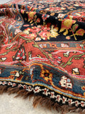 7' x 14'9" Antique Persian Bakhtiari / Long and Narrow Rug - Blue Parakeet Rugs