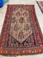 4’ x 6’8 Antique Persian Senneh rug #2305ML - Blue Parakeet Rugs