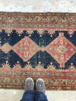 3’ x 13’3 antique Kurdish runner - Blue Parakeet Rugs