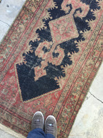 3’ x 13’3 antique Kurdish runner - Blue Parakeet Rugs