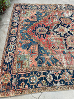 8'4 x 11'7 Antique Tribal Mountain rug #2070 / 8x12 Vintage Rug - Blue Parakeet Rugs