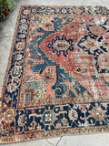 8'4 x 11'7 Antique Tribal Mountain rug #2070 / 8x12 Vintage Rug - Blue Parakeet Rugs