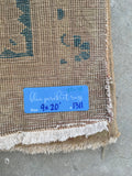 9 x 20 Antique Agra Rug (#1311) - Blue Parakeet Rugs