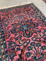 2x3 Antique Persian Scatter Rug #2487 - Blue Parakeet Rugs