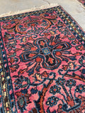 2x3 Antique Persian Scatter Rug #2487 - Blue Parakeet Rugs