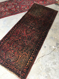 2’6 x 6’5 antique Persian Sarouk Runner (#1373) - Blue Parakeet Rugs