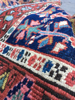 3’5 x 3’11 Antique Heriz - Blue Parakeet Rugs