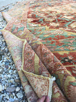 9'2 x 11'5 finely woven antique Persian Malayer (#1090ML) - Blue Parakeet Rugs