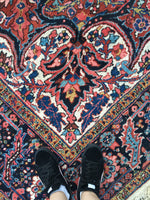 8'4" x 11'2" Antique Heriz Rug - Blue Parakeet Rugs