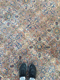 9’10 x 13’5 Antique Persian Tabriz Rug /  Large Antique Rug (#924) - Blue Parakeet Rugs
