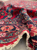 7’1 x 9’9 Antique Persian Dargazin Rug #2354 / 7x10 vintage rug - Blue Parakeet Rugs