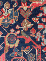 10x14 Navy Blue Persian Mahal Rug / 10x14 Vintage Floral rug #2850