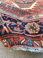 3’8 x 4’6 Antique Persian Heriz Jr (#978) - Blue Parakeet Rugs
