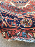 3’8 x 4’6 Antique Persian Heriz Jr (#978) - Blue Parakeet Rugs