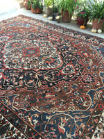 10’9 x 13’1 Antique Persian Bakhtiari rug (#1382) - Blue Parakeet Rugs