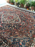 10’9 x 13’1 Antique Persian Bakhtiari rug (#1382) - Blue Parakeet Rugs