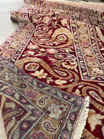 8’3 x 9’10 Antique Lavender Ground Agra Rug #2480 / 8x10 Vintage Rug - Blue Parakeet Rugs