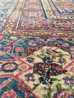 9’10 x 13’5 Antique Persian Tabriz Rug /  Large Antique Rug (#924) - Blue Parakeet Rugs