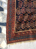 4'4 x 4'11 Antique Paisley Afshar Rug - Blue Parakeet Rugs