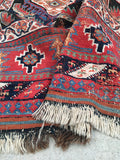 5 x 7'3 Antique nomadic rug (#1282) / 5x7 Vintage rug - Blue Parakeet Rugs