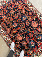 4’4 x 6’5 Antique Persian rug #2694 - Blue Parakeet Rugs