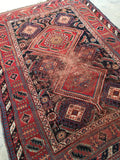 5 x 7'3 Antique nomadic rug (#1282) / 5x7 Vintage rug - Blue Parakeet Rugs