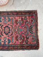 2’5 x 4’1 Antique Persian Malayer #2543 / Small Vintage  Rug - Blue Parakeet Rugs