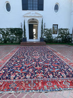 12x18 Antique 1920s oversize tribal Rug - Blue Parakeet Rugs
