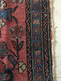 2’ x 2’9” Antique Love Worn Lilihan Rug - small antique rug - Blue Parakeet Rugs