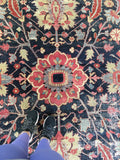 9’2 x 12’ Antique Persian Heriz Rug / Large Vintage Rug (#1392) - Blue Parakeet Rugs