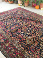 7’9 x 11’2 Antique 1920s Tabriz Rug (#1357) - Blue Parakeet Rugs