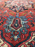 6’6 x 9’2 Beautiful and Bold tribal Heriz rug (#1086) - Blue Parakeet Rugs