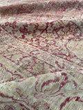 10’3 x 11’6 Antique floral design Kerman Lavar rug #1970ML / 10x12 Vintage rug - Blue Parakeet Rugs